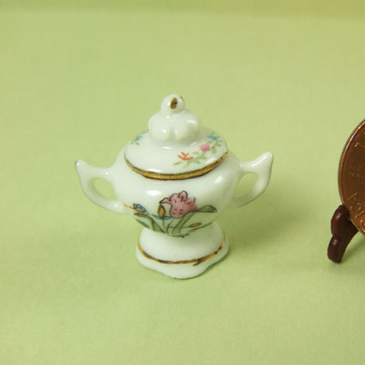 Collectible handmade Pink Flower COOKIE JAR - EP 05025 - Click Image to Close
